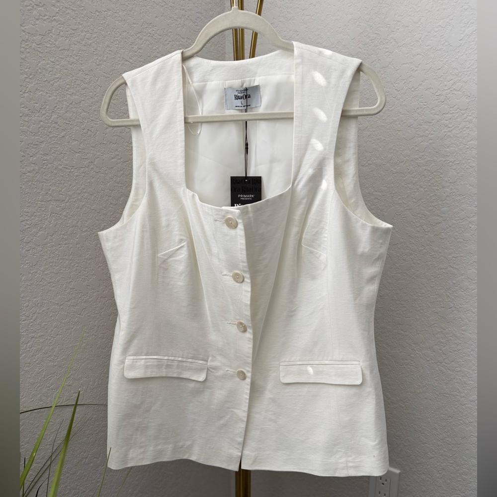 Rita Ora x Primark Cream Button-Down Vest